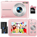 Black 1080P 44MP Kids Digital Camera with 16X Zoom W7228