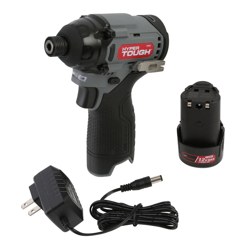 12V Max Lithium-Ion Cordless Brushless Impact Driver with Battery and Charger E724