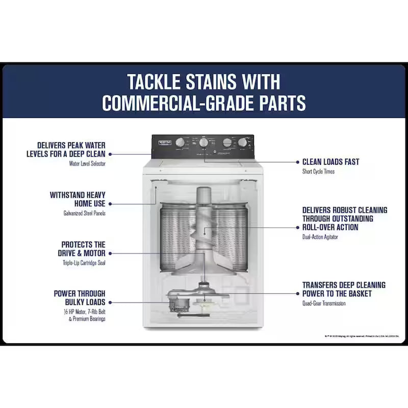 3.5 cu.ft. Top Load Washer with Dual Action Agitator E77560