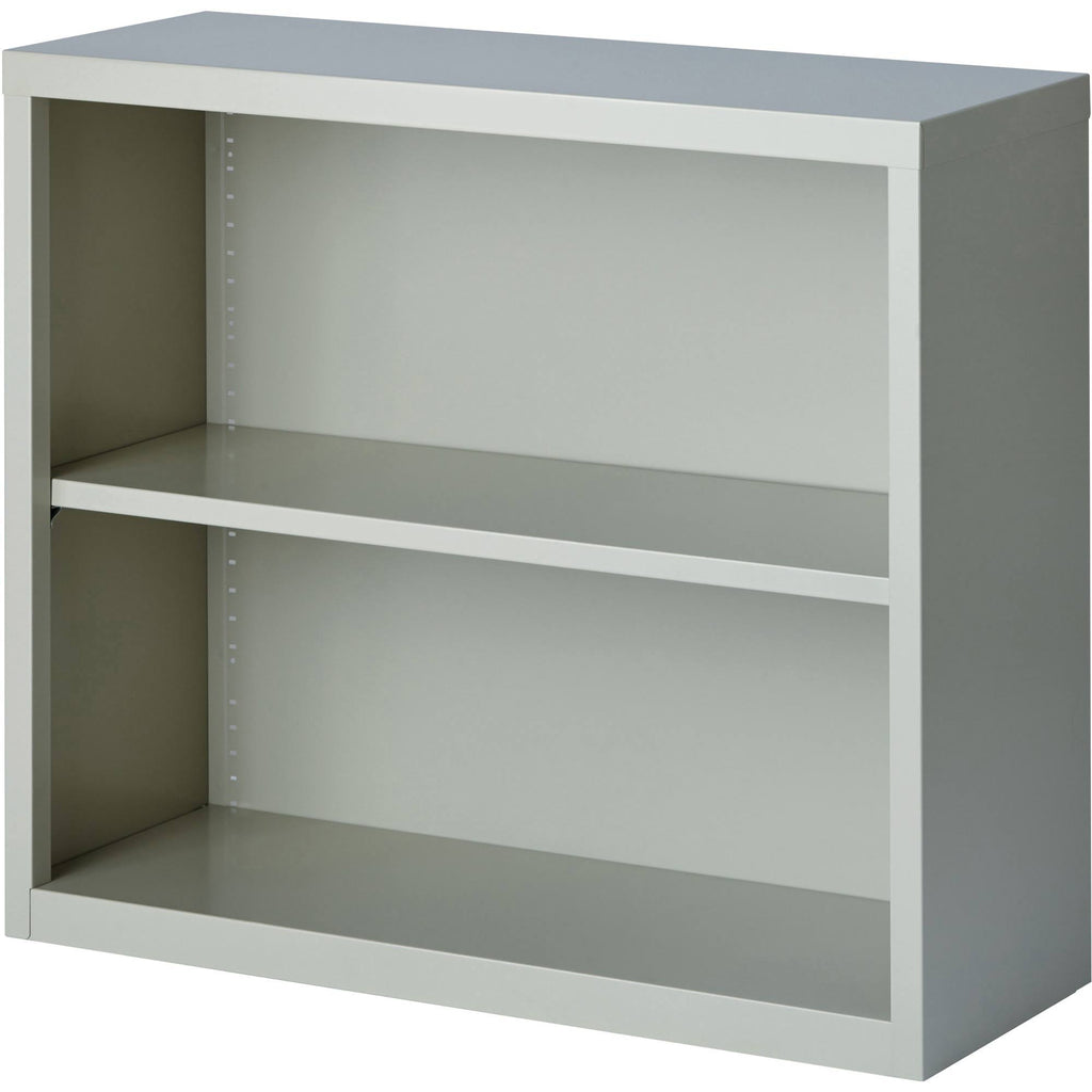Steel Bookcase, 2-Shelf, Light Gray K21412
