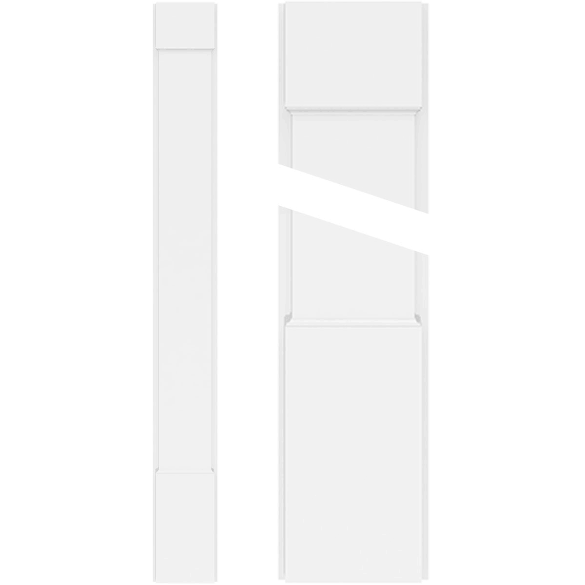 Plain PVC Pilaster with Capital and Base (Pair) P279714