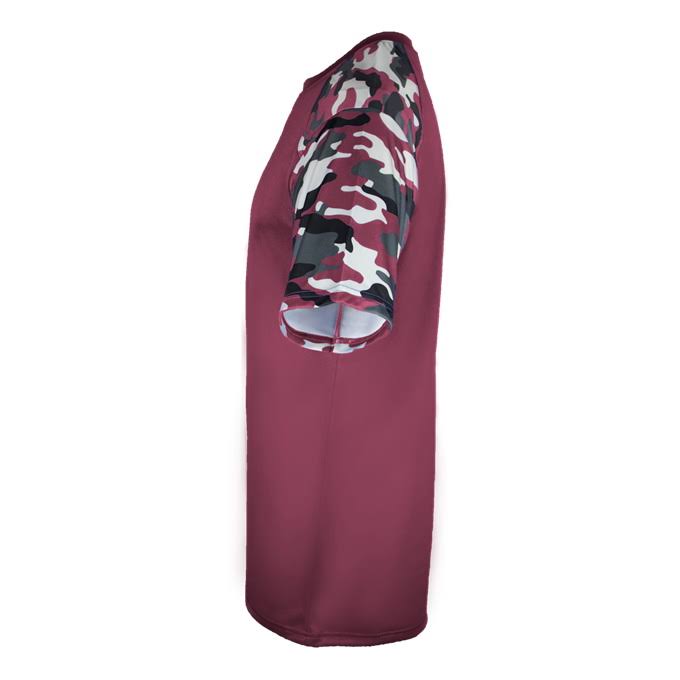 Maroon Camo Youth Tee B14140