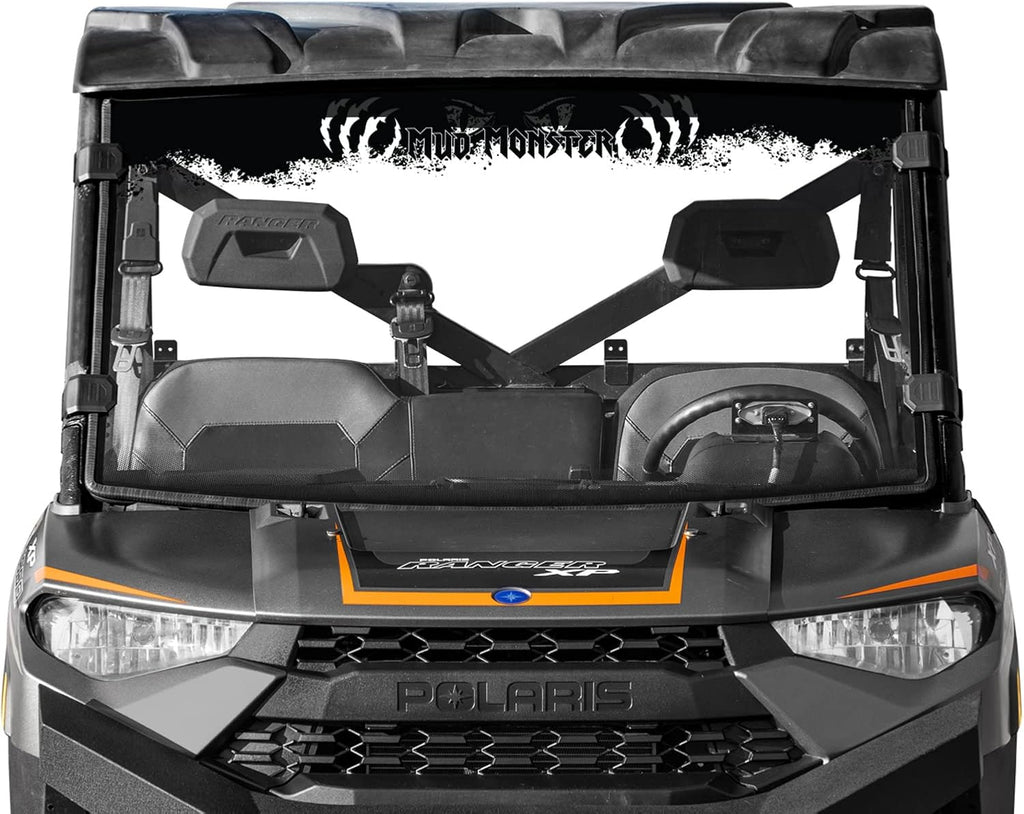 Clear Scratch Resistant Full Windshield for Polaris Ranger XP 1000 / Crew E793778