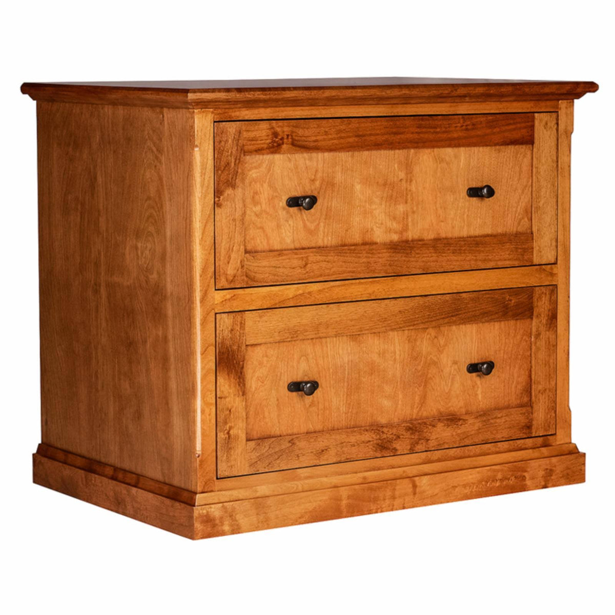 Black Alder Lateral File Cabinet with Black Knobs G143