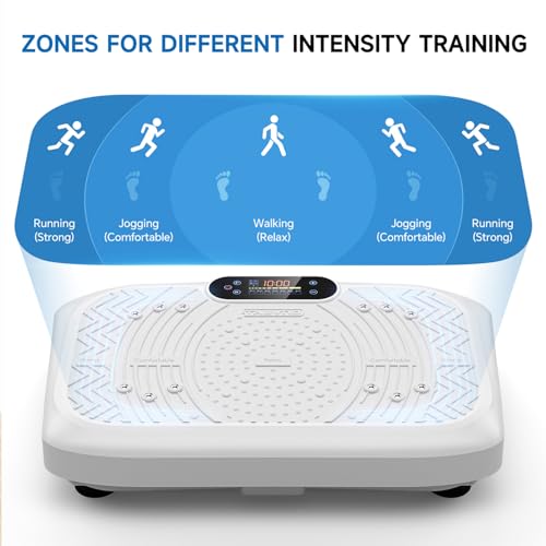 Vibration Plate Exercise Machine with 199 Adjustable Speeds, 450 Lbs Capacity Y2510
