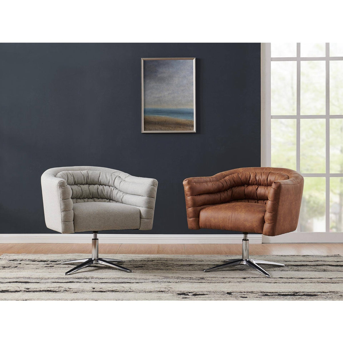 Fabric Swivel Chair V365