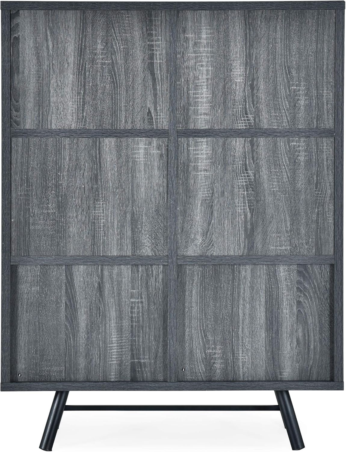 6 Shelf Multi-Functional Cabinet, Sonoma Oak + Black Y36154