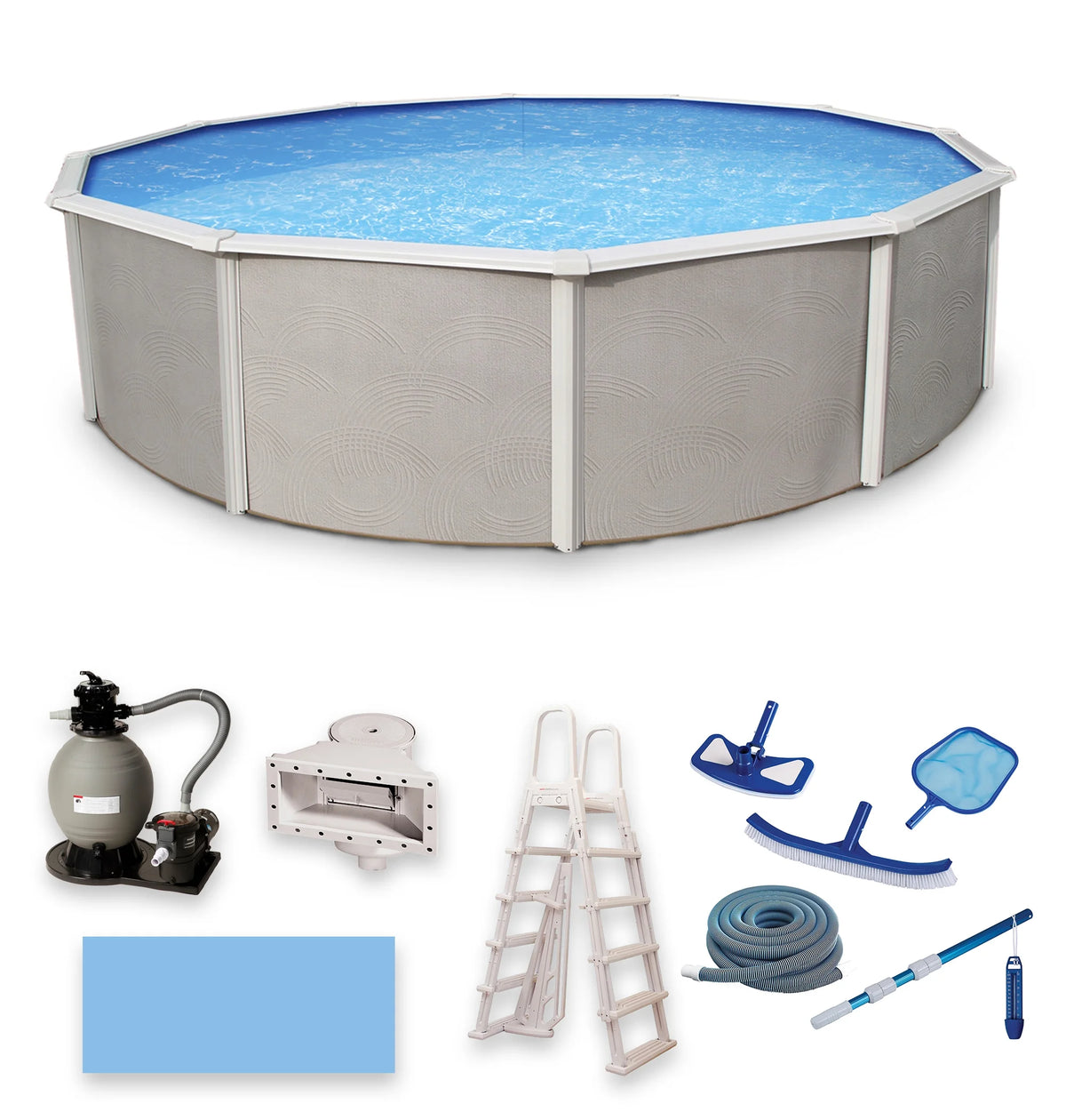 24-ft Round 52-in Deep Metal Wall Swimming Pool T663