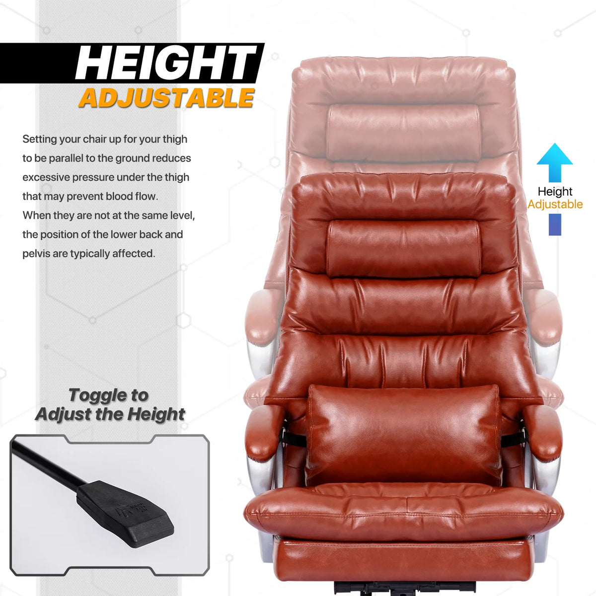 Rolling High Back Executive Chair and Laptop Desk Set B376