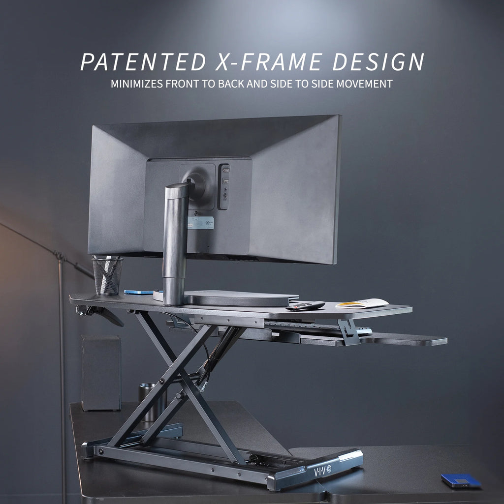 Black Corner Height Adjustable Standing Desk M490