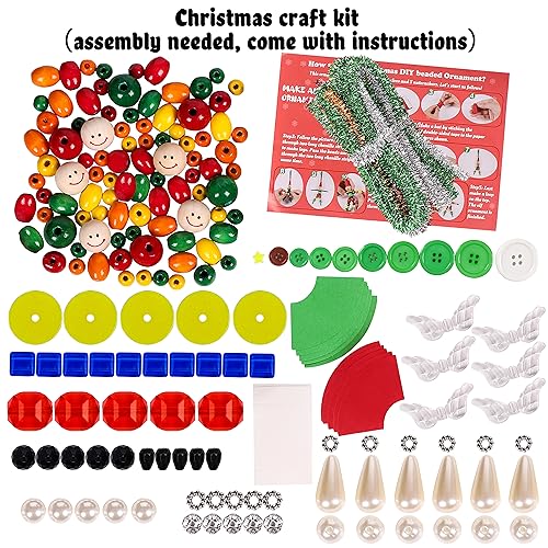 16PCS Christmas Crafts DIY Beads Ornaments Kits Z145