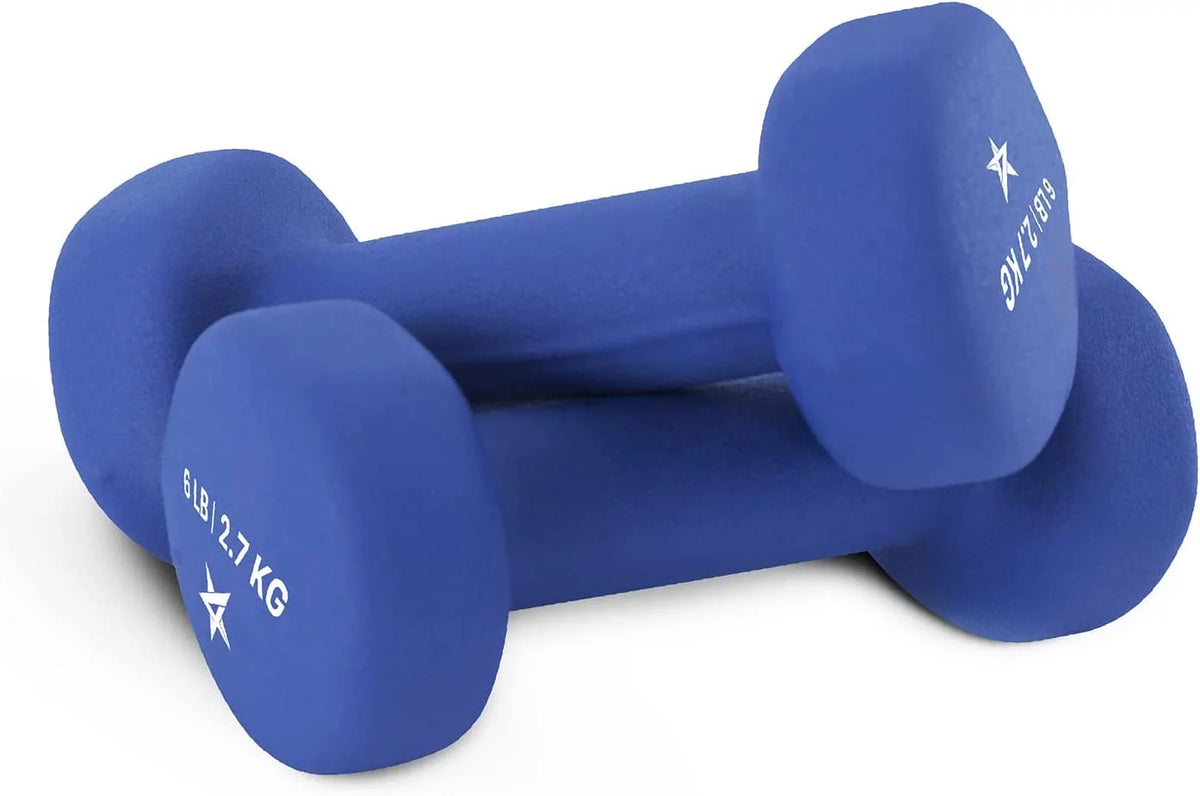 3 lbs Neoprene Dumbbells with Non Slip Grip, Light Green, Pair W691