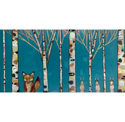 Canvas Print of Painting in Blue S295814