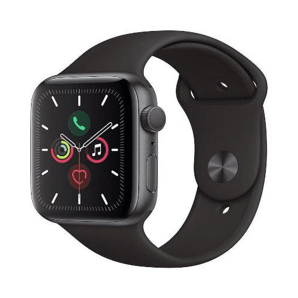 Restored Watch Series 5 44mm Space Gray Aluminum Case Black Sport Band Cellular H740