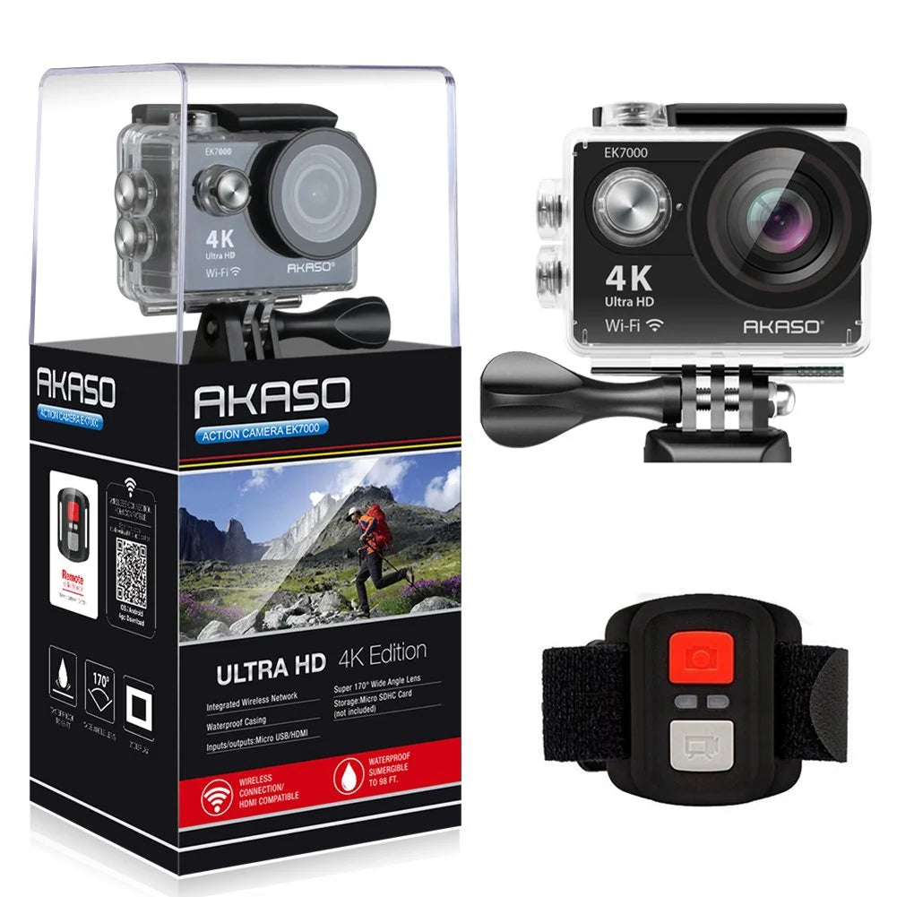 4K Waterproof Action Camera with Wireless Remote R279