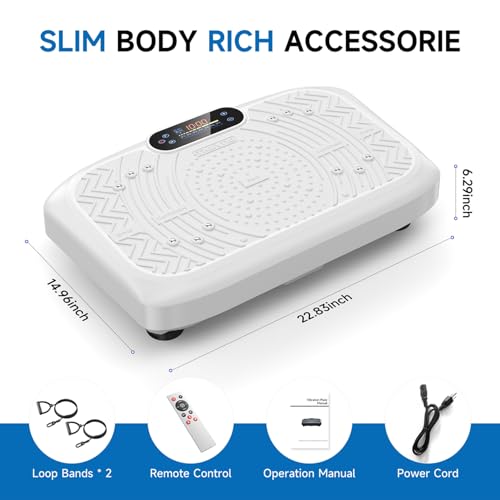 Vibration Plate Exercise Machine with 199 Adjustable Speeds, 450 Lbs Capacity Y2510