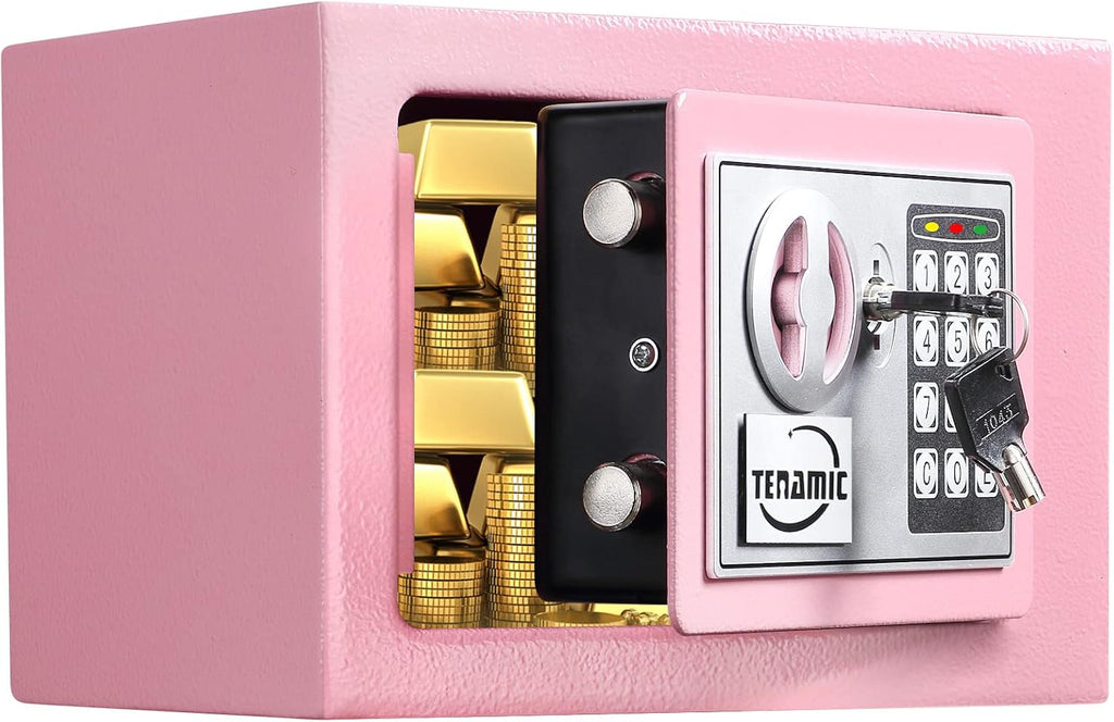 Pink 0.23 Cubic Feet Electronic Digital Security Box W50131