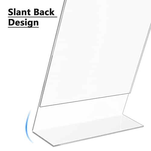 24 Pack Clear Acrylic Sign Holder 8.5 X 11 inches Vertical Y965982