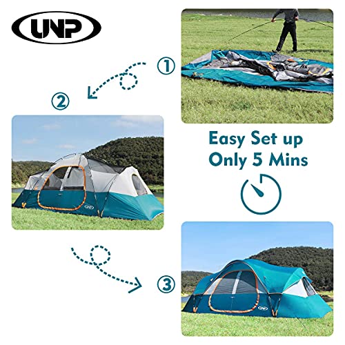 10-Person Double Layer Waterproof Camping Tent U550