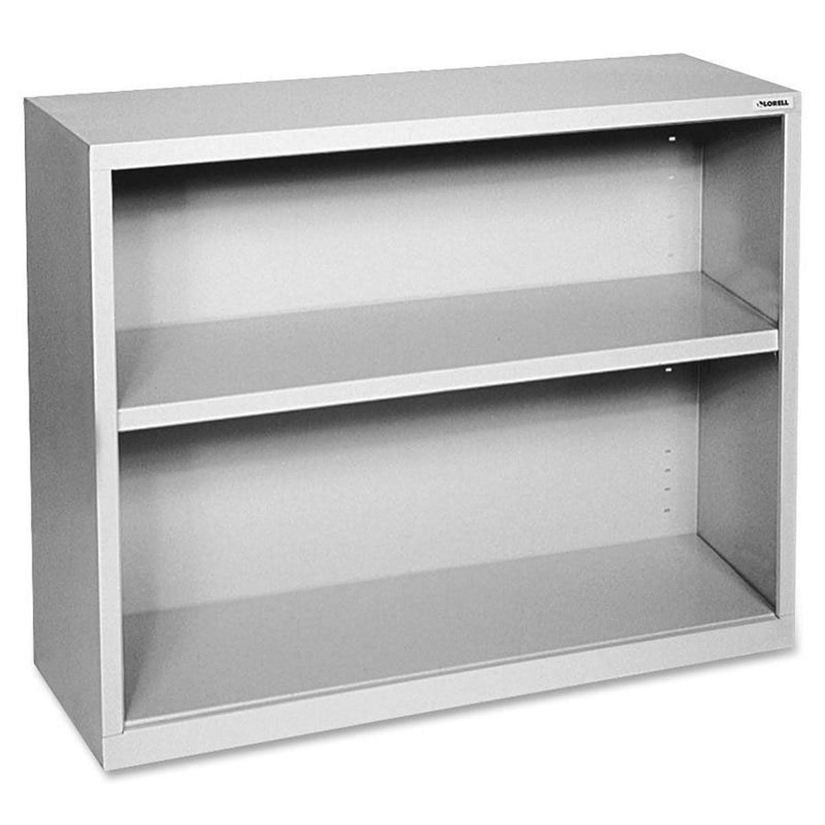 Steel Bookcase, 2-Shelf, Light Gray K21412