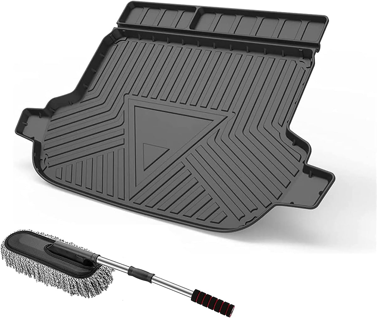 Custom Fit Cargo Mat Trunk Liner Heavy Duty Rubber Waterproof Floor Mat Pack of 2 U9054