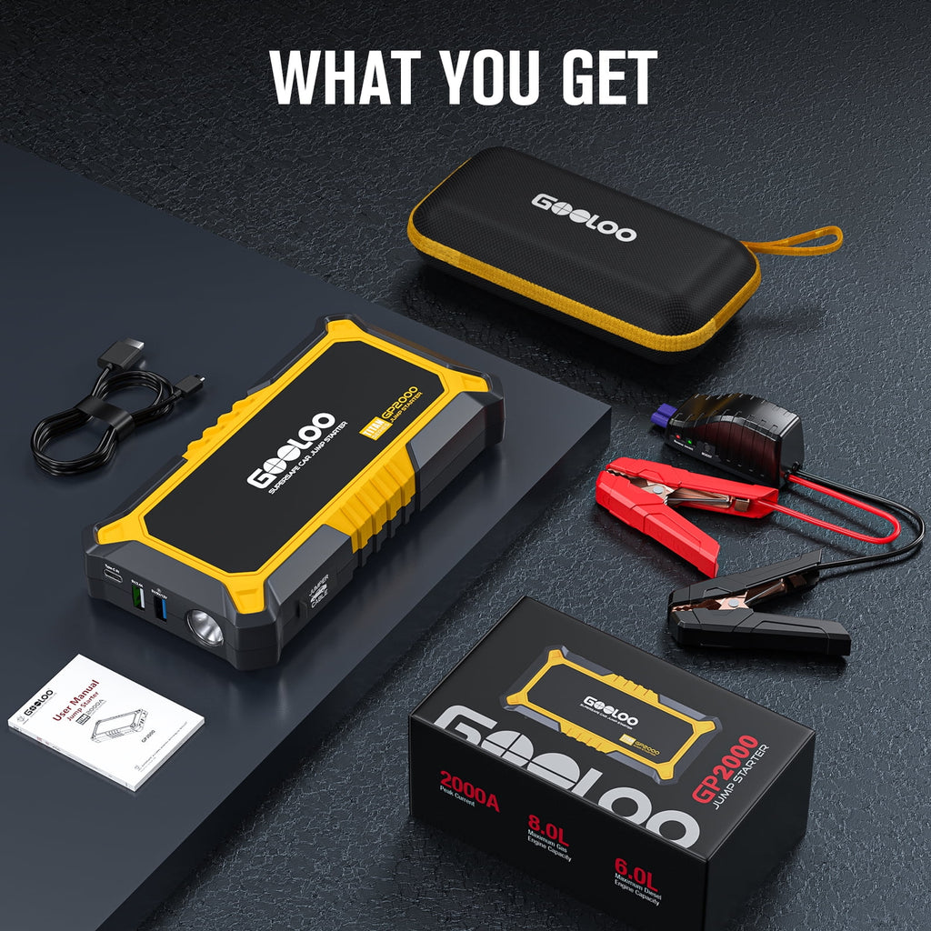 2000A Peak 12V Portable Lithium Jump Starter R42064