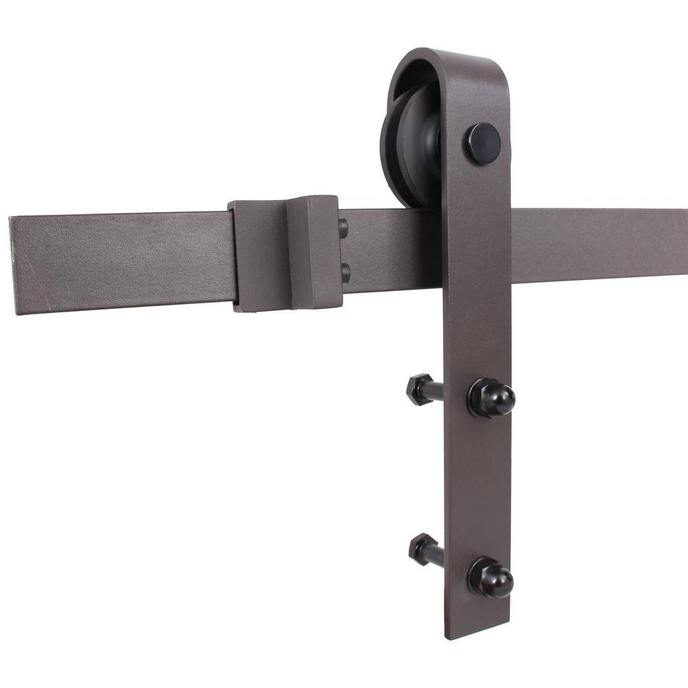 30 in. x 84 in. Light Cream Stained Pine Wood Sliding Barn Door with Hardware Kit G536
