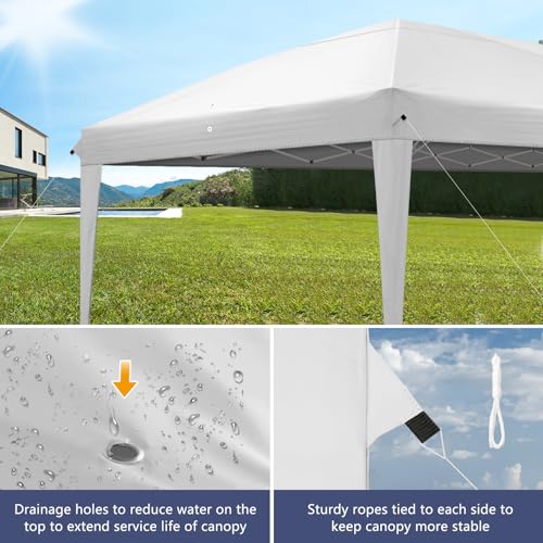 10x20ft Pop Up Canopy Tent with 6 SideWalls (Black) G9726