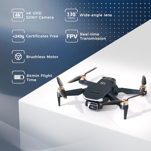 2650 ft Long Range Brushless Motor Drone with 4K HD Camera, 84 Mins Flight Time, 3 Batteries K983