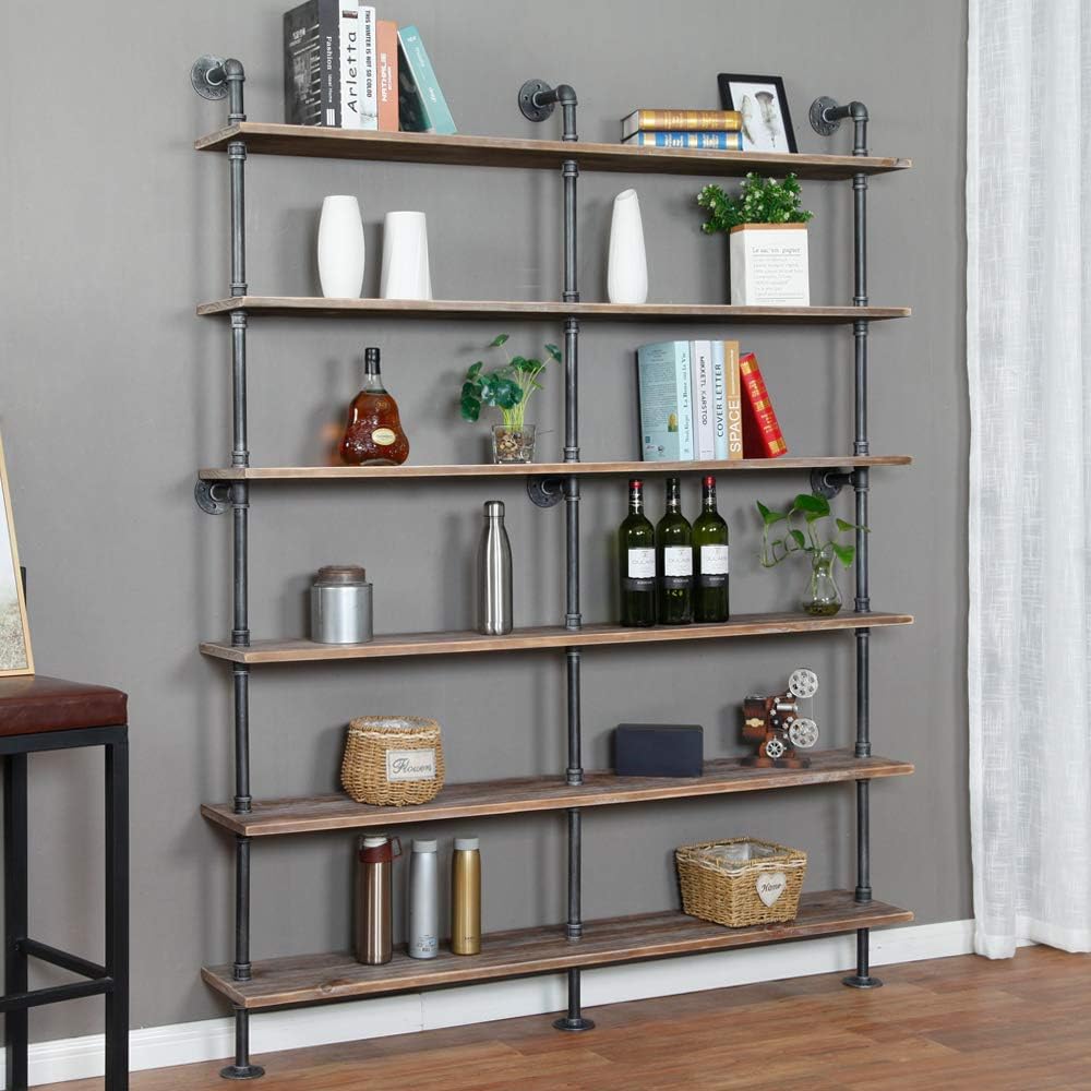 White 6-Tiers Wood Ladder Shelf Bookcase H709956