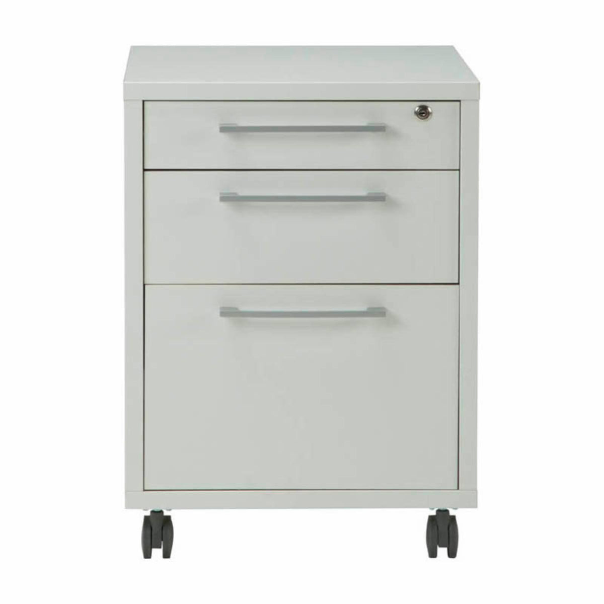 White 3 Drawer Mobile File Cabinet M4129