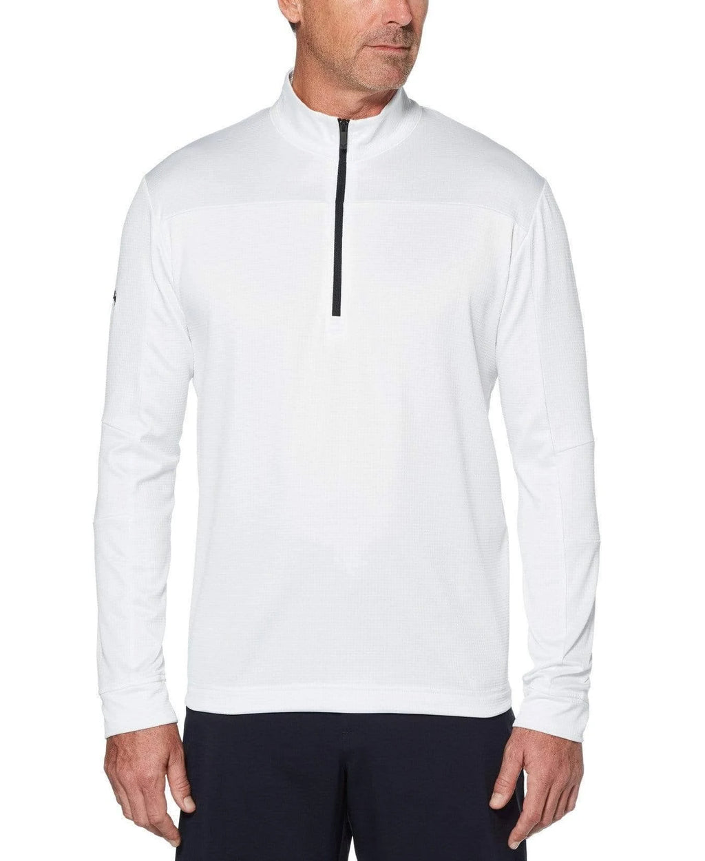 Waffle Fleece 1/4 Zip Pullover Bright White Medium V10383