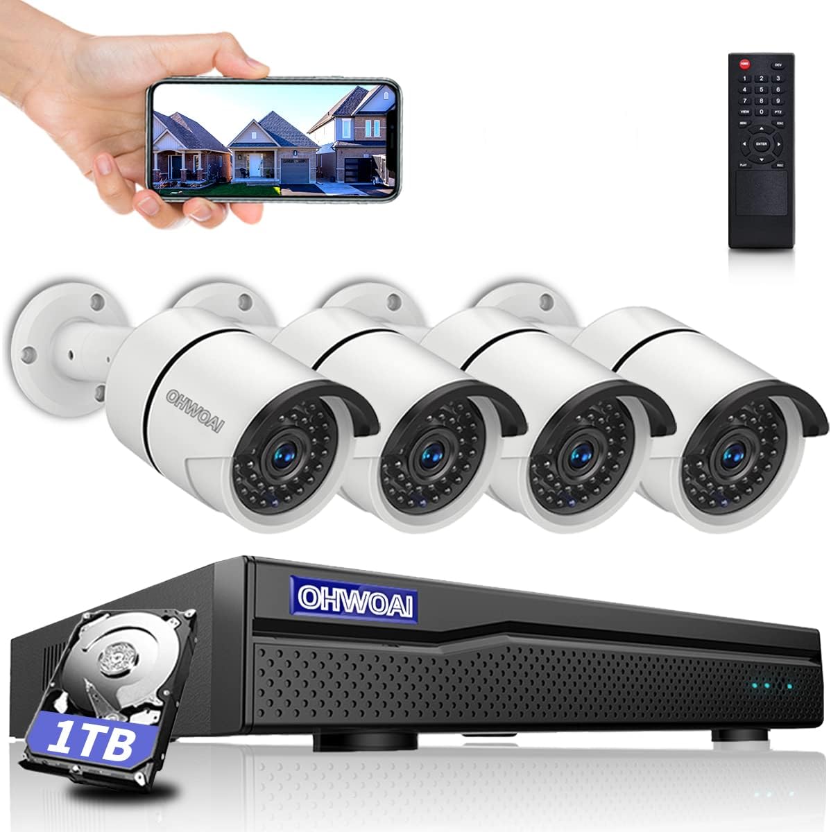 8 Channel POE Security Camera System with 1TB HDD R391725