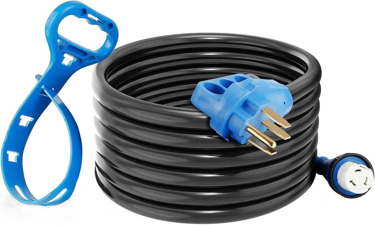 50 Amp 25 Feet RV Power Extension Cord Blue W5324