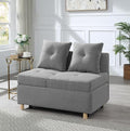 Grey 3 L-Shaped Convertible Sofa Bed U723