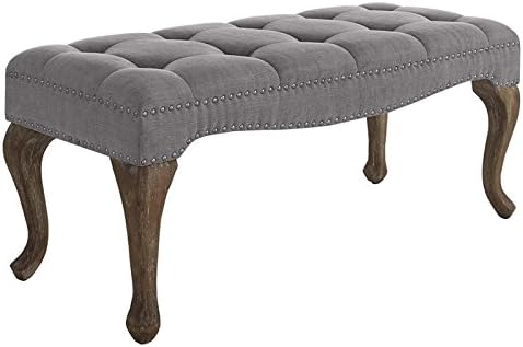 Linen Nailhead Bedroom Bench U71354
