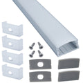 6-Pack 1 Meter LED Strip Aluminum Channels with Diffused Cover J3564