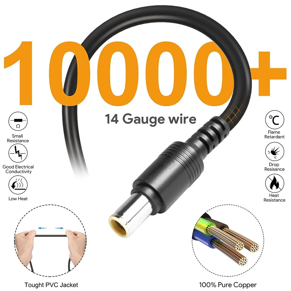 30Ft 14AWG 8mm Solar Panel Extension Cable U902628
