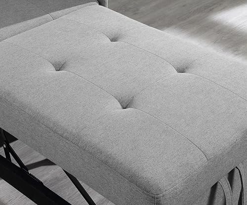 Grey 3 L-Shaped Convertible Sofa Bed U723