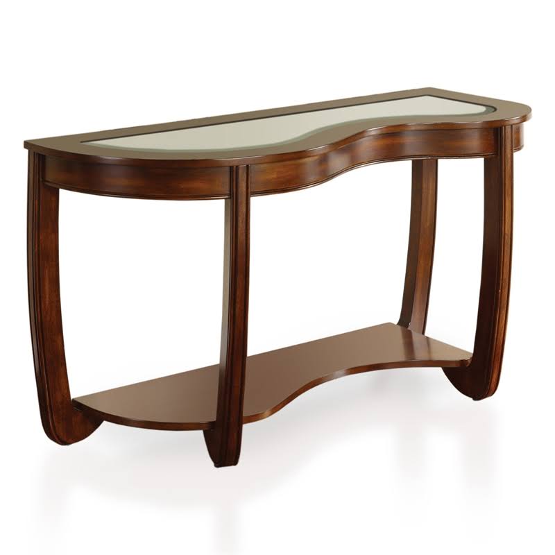 Dark Cherry Curved Console Table P593