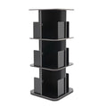 Black 3 Tier Rotating Bookcase V24717