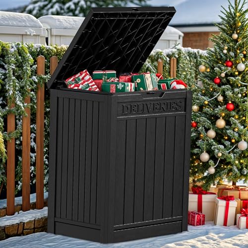 Brown Double-Wall Resin Outdoor Storage Box Q78945
