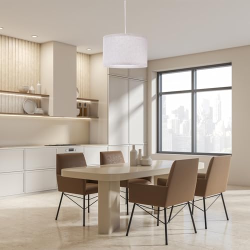 15Ft Rope Cord Hanging Lamp Fixture with On/Off Switch, White C93463