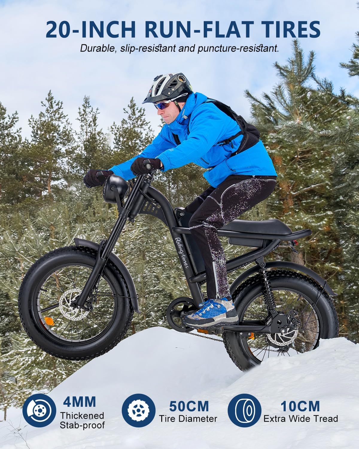 Retro 1500W Electric Bike with 20 Inch Fat Tire Z57723