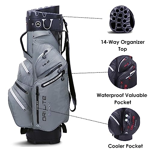 Waterproof Golf Cart Bag with 14 Way Divider Organizer Top A8562