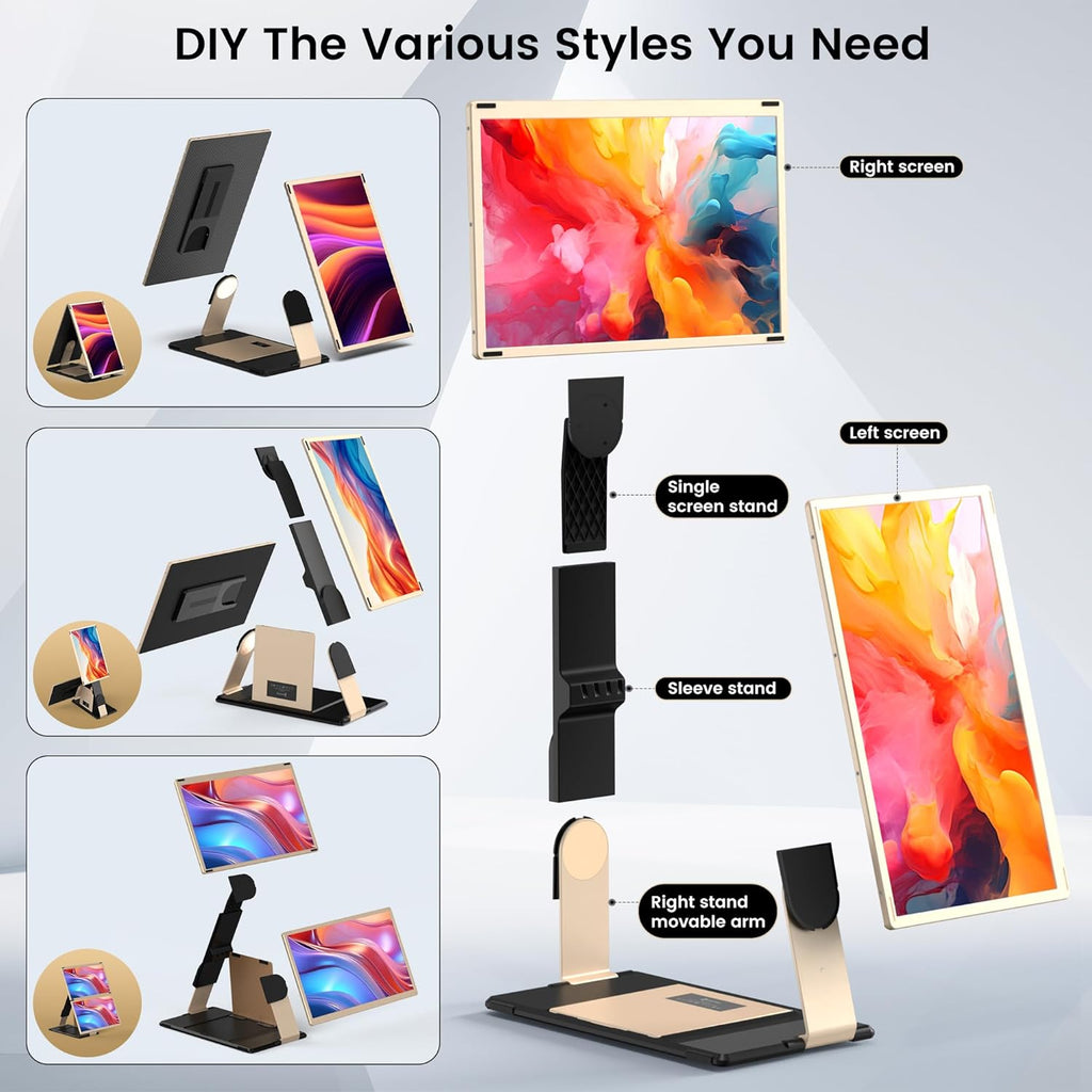 15.6’’ Portable Triple Monitor with IPS FHD 1080P Display G76909