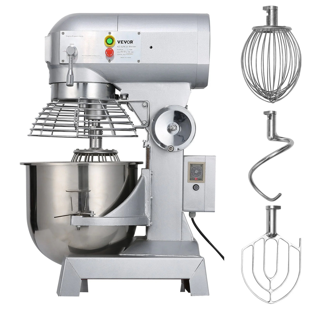15Qt 600W 3 Speeds Stainless Steel Bowl Food Mixer C38039