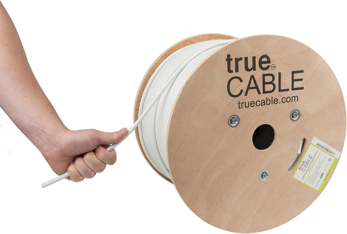 Cat6A Shielded Riser 1000ft Purple 23AWG Solid Bare Copper Ethernet Cable A83179