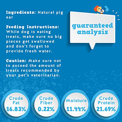 30 Pack Extra Thick Pig Ears Dog Treats J709