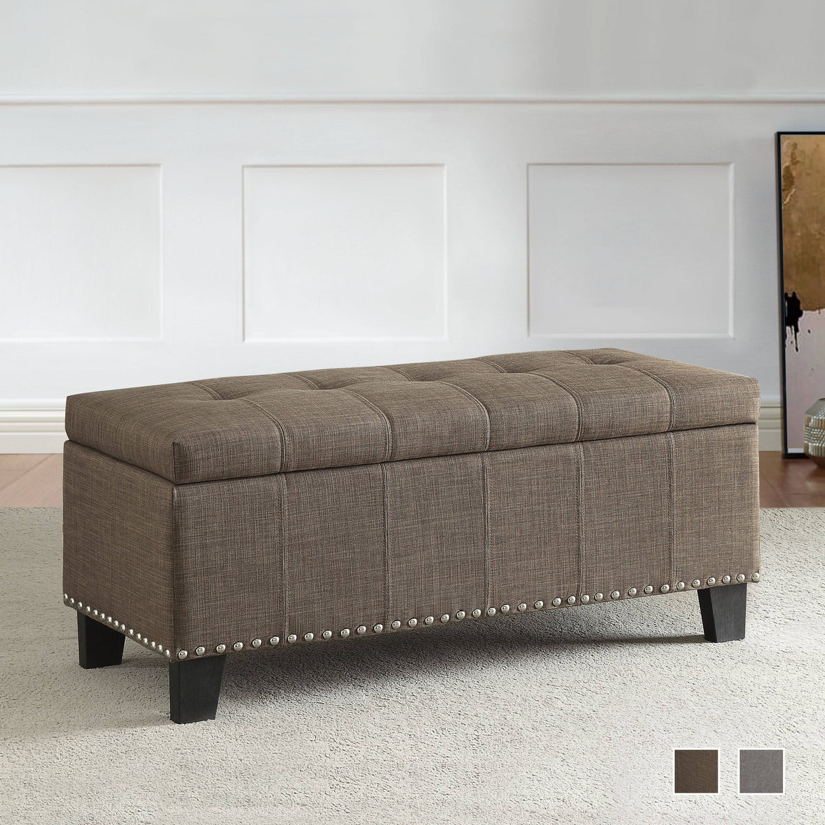 Brown Storage Bench G2338